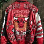 Chicago Bulls Champion Jeff Hamilton Leather Varsity Jacket
