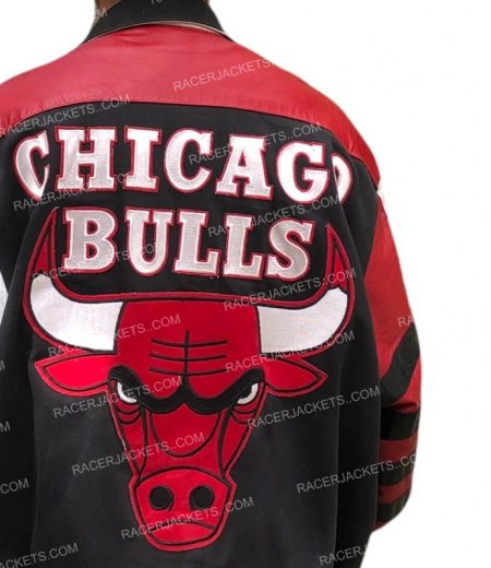 Chicago Bulls Jeff Hamilton Leather Red Jacket