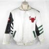 Chicago Bulls Jeff Hamilton White Leather Jacket