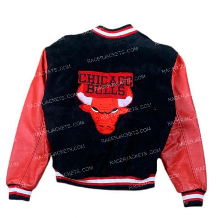Chicago Bulls Vintage Leather Bomber Jacket