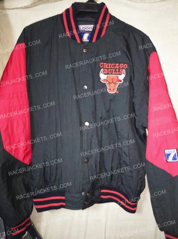 Chicago Bulls Vintage Nylon Black Jacket