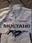 Ford Mustang Vintage Racing White Formula One Jacket