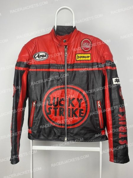 Lucky Strike Vintage Black & Red Racing Jacket