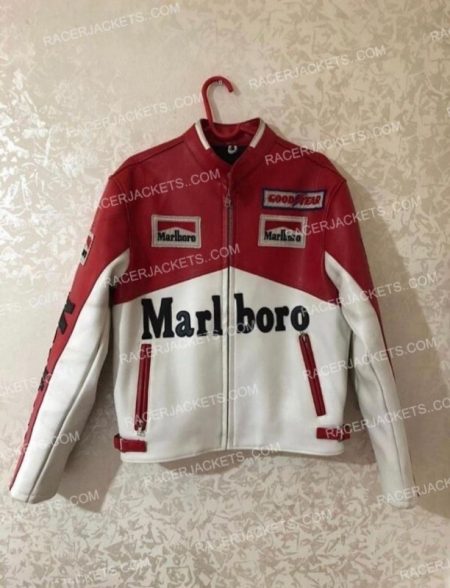 Marlboro 1990s Vintage Leather Racing Jacket