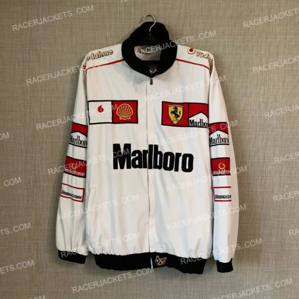 Marlboro Vintage Ferrari White Racing Jacket