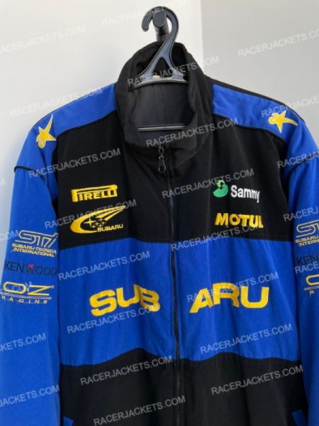 Racing Vintage Subaru Blue Jacket