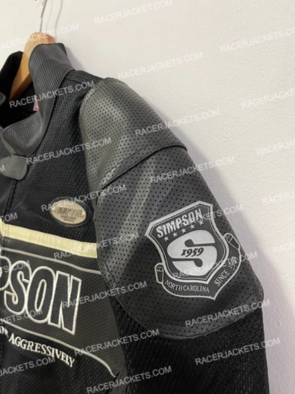 Simpson Vintage Riding Safety Black Jacket
